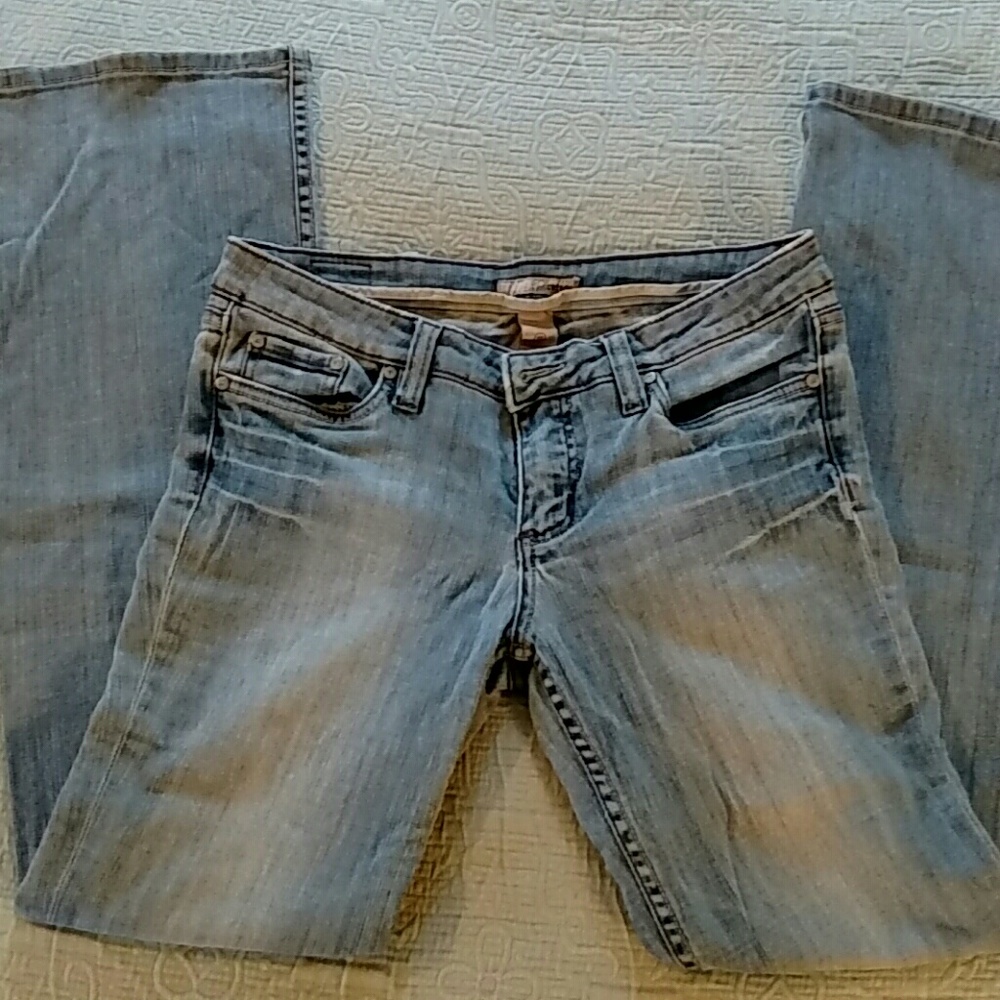 Refuge stretch blue jeans wide leg size 9R